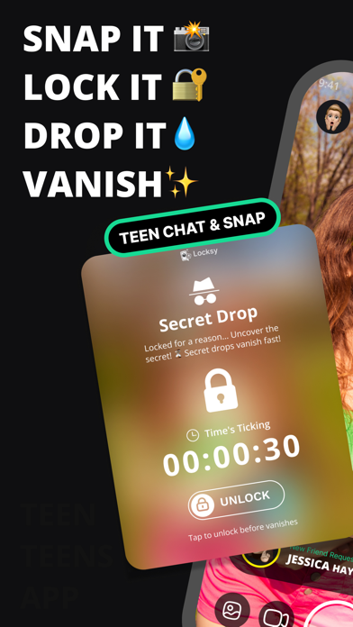 Locksy: Snap it. Lock it. Chat iPhone screenshot 1 - Social Networking app