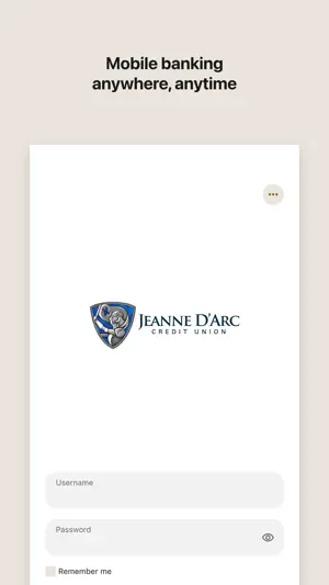 Jeanne D'Arc CU Mobile Banking screenshot 1