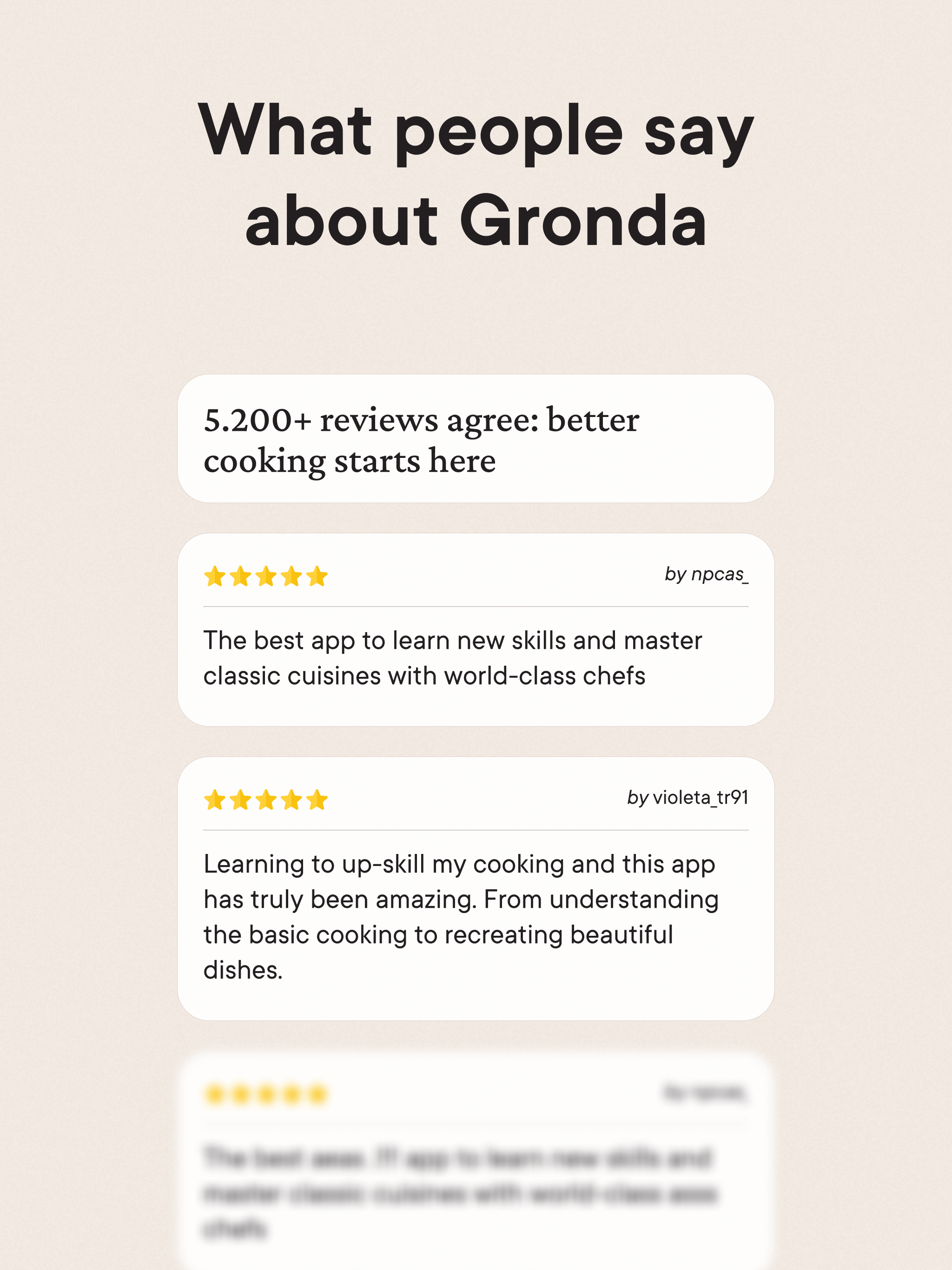 Gronda: Recipes for Chefs