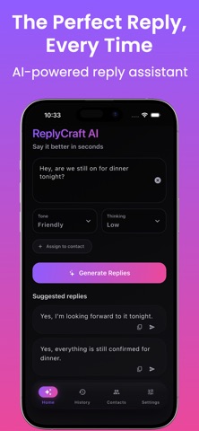 ReplyCraft -AI Reply Assistant iPhone screenshot