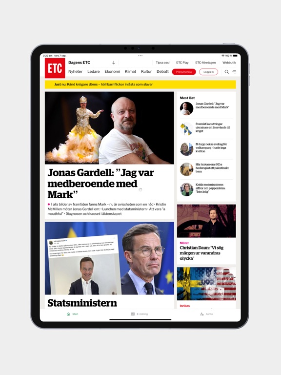 Screenshot #4 pour ETC tidningarna