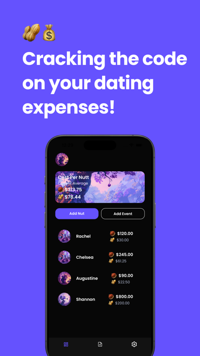 Cost Per Nut Screenshot
