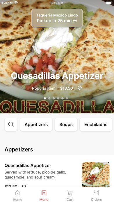 Taqueria Mexico Lindo To Go iPhone screenshot 2 - Food & Drink app