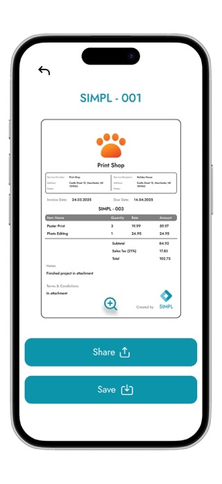 Invoice Manager|SIMPL Screenshot 4 of 6