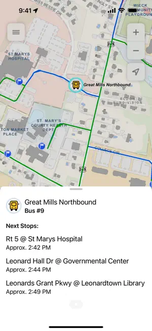 St. Mary's Transit System screenshot 2