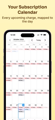 Subscription Tracker -Sentinel screenshot