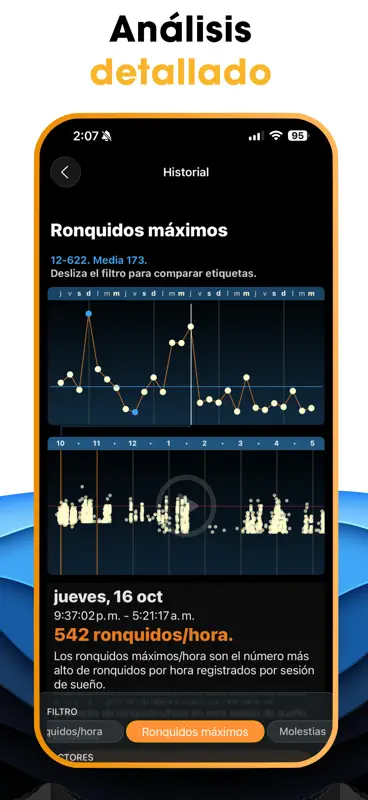 AutoSnore: Graba tus ronquidos screenshot 8 of 9
