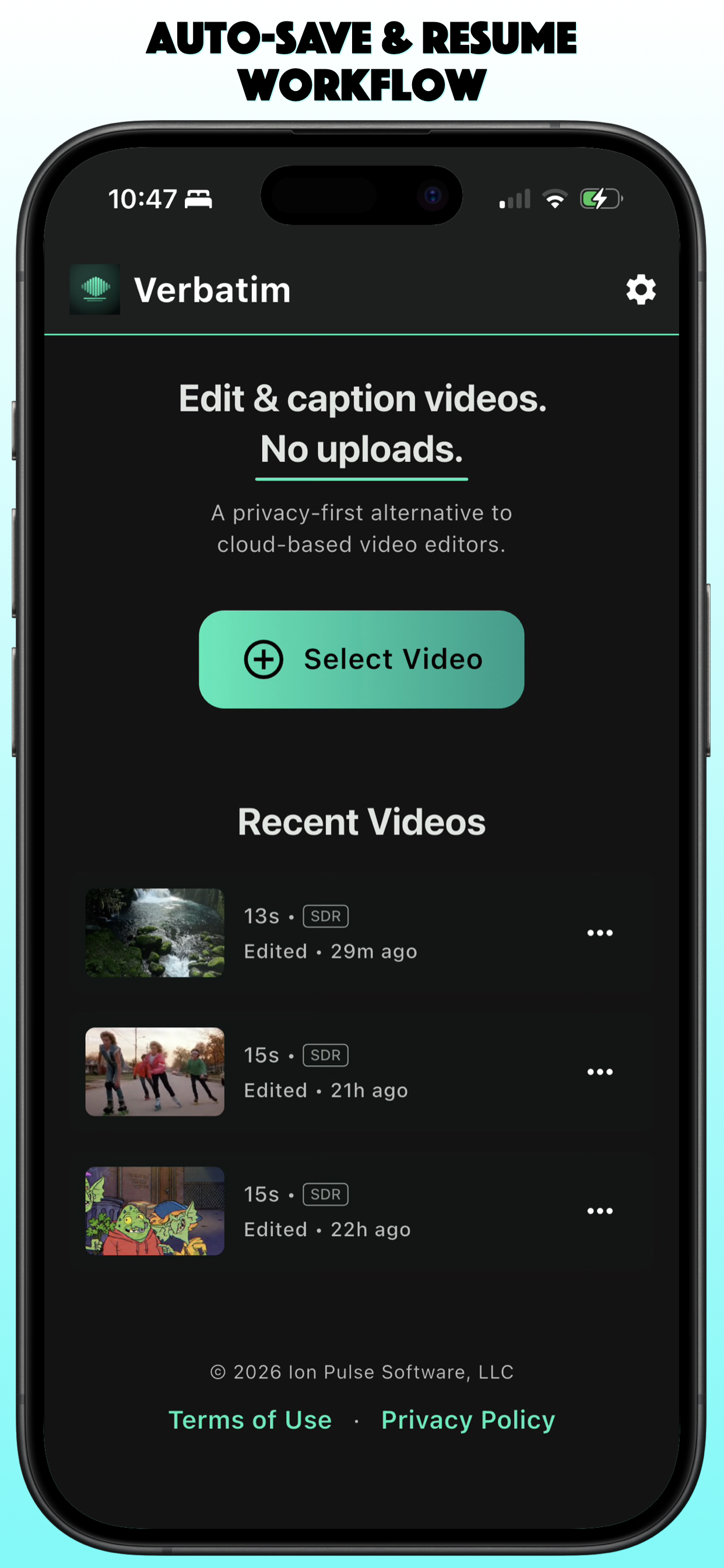 Verbatim: Video Editor screenshot 7
