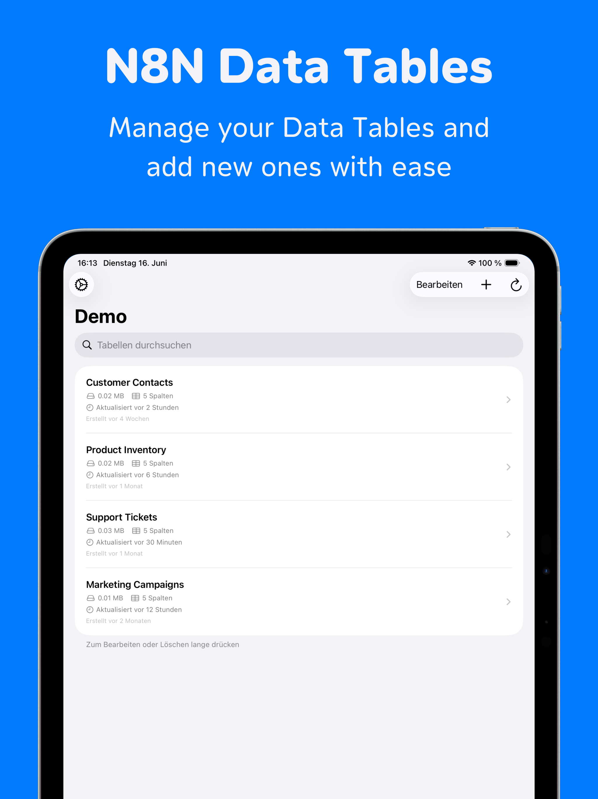 Data Tables for N8N screenshot 5