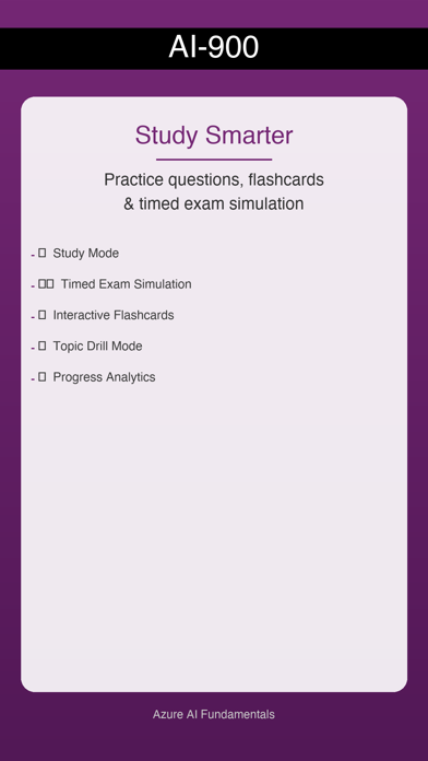 Screenshot #1 pour AI-900 AI Fundamentals Prep