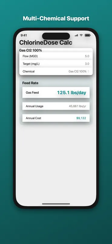 Chlorine Dose Calculator screenshot 2 of 3
