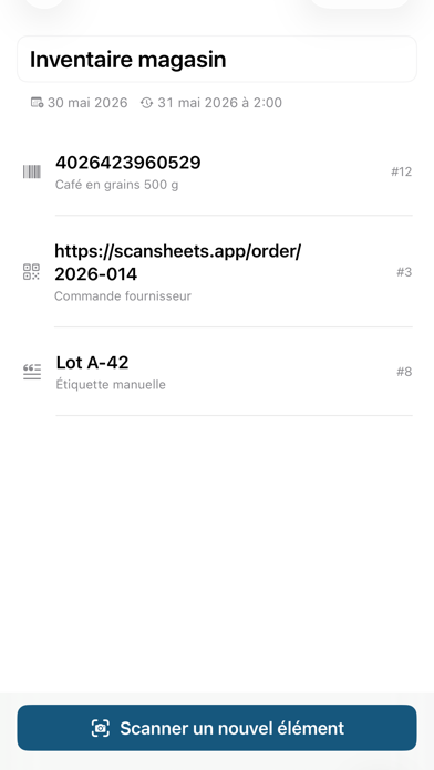Screenshot #2 pour Scan Sheets: QR & codes