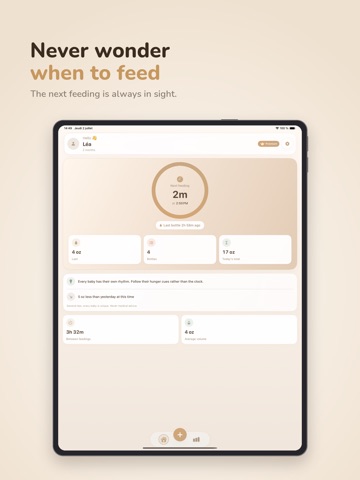 FeedEase: Baby Feeding Tracker iPad screenshot