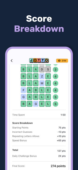 Jotto! Screenshot 7 of 8