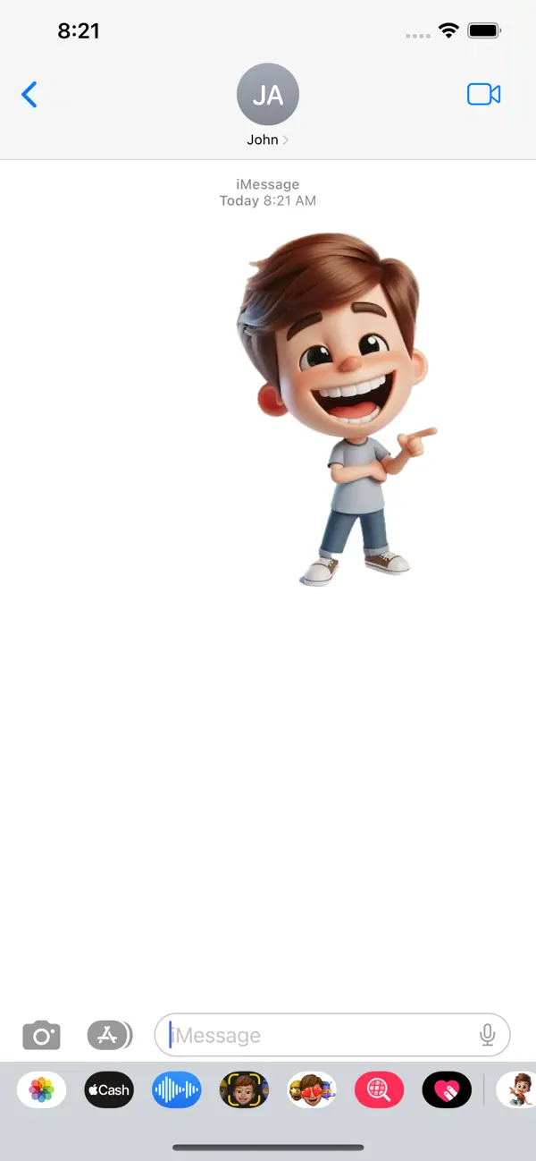 Screenshot #3 pour Pointing Boy Stickers