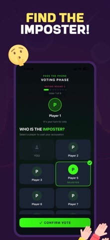 Imposter Who: Party Word Game iPhone screenshot