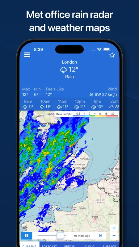 UK Weather Radar - Live Maps screenshot 1 of 6