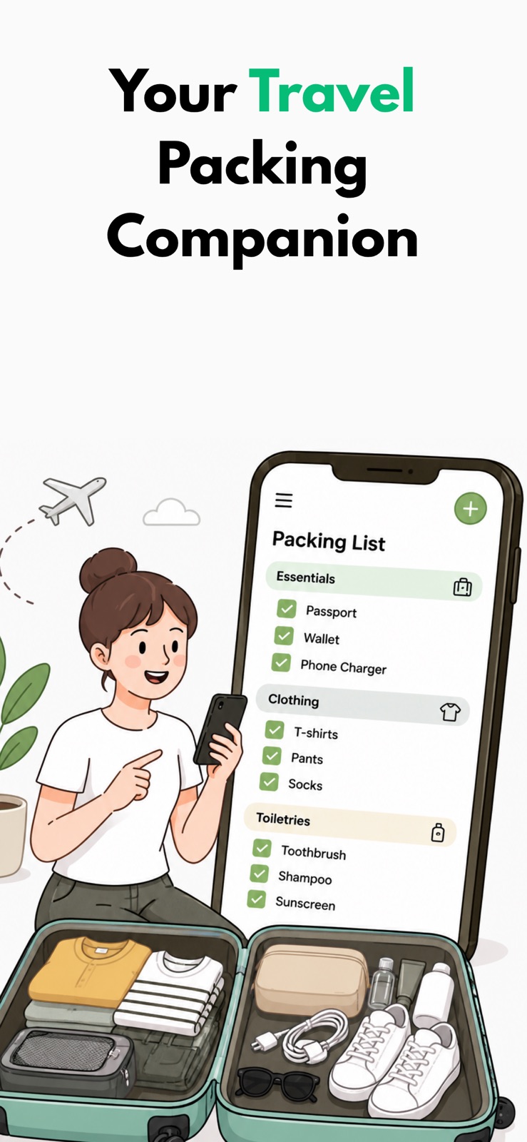 Travel Packing List - PacknGo iphone screenshot 1