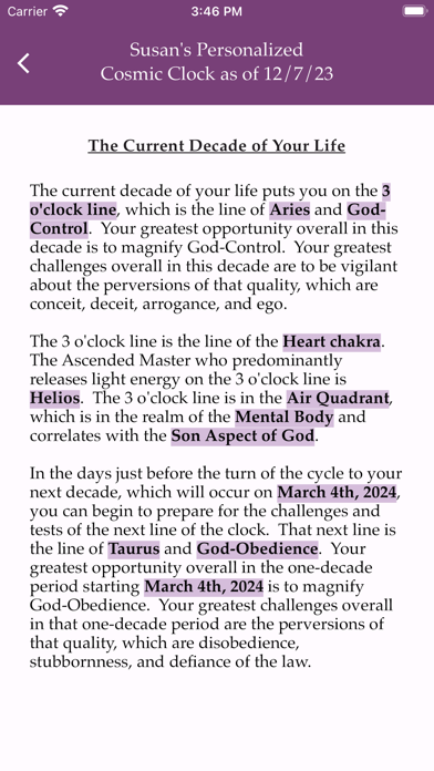 Mother Mary's Cosmic Clock Screenshot