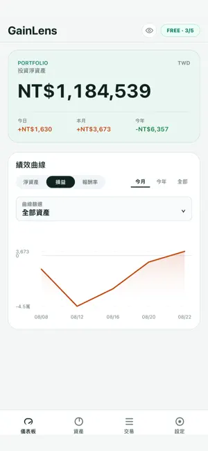 GainLens screenshot 1