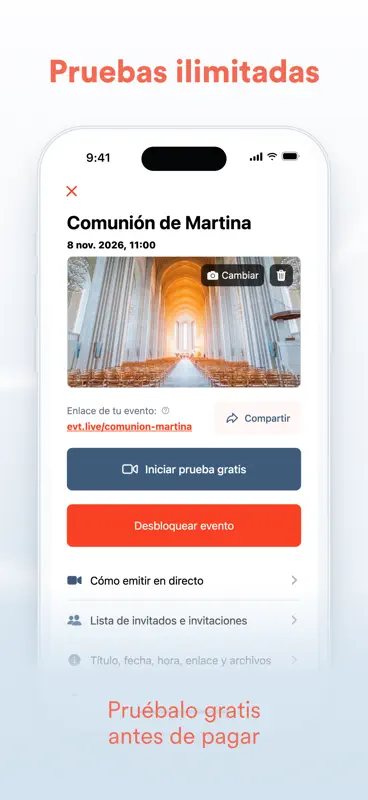 EventLive－Emitir en directo screenshot 5 of 10
