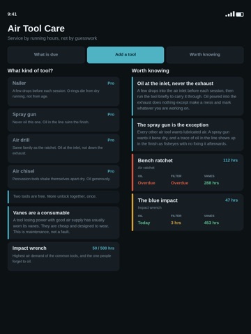 Air Tool Care iPad screenshot