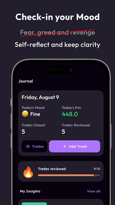 Trading Journal – Plancana AI Screenshot