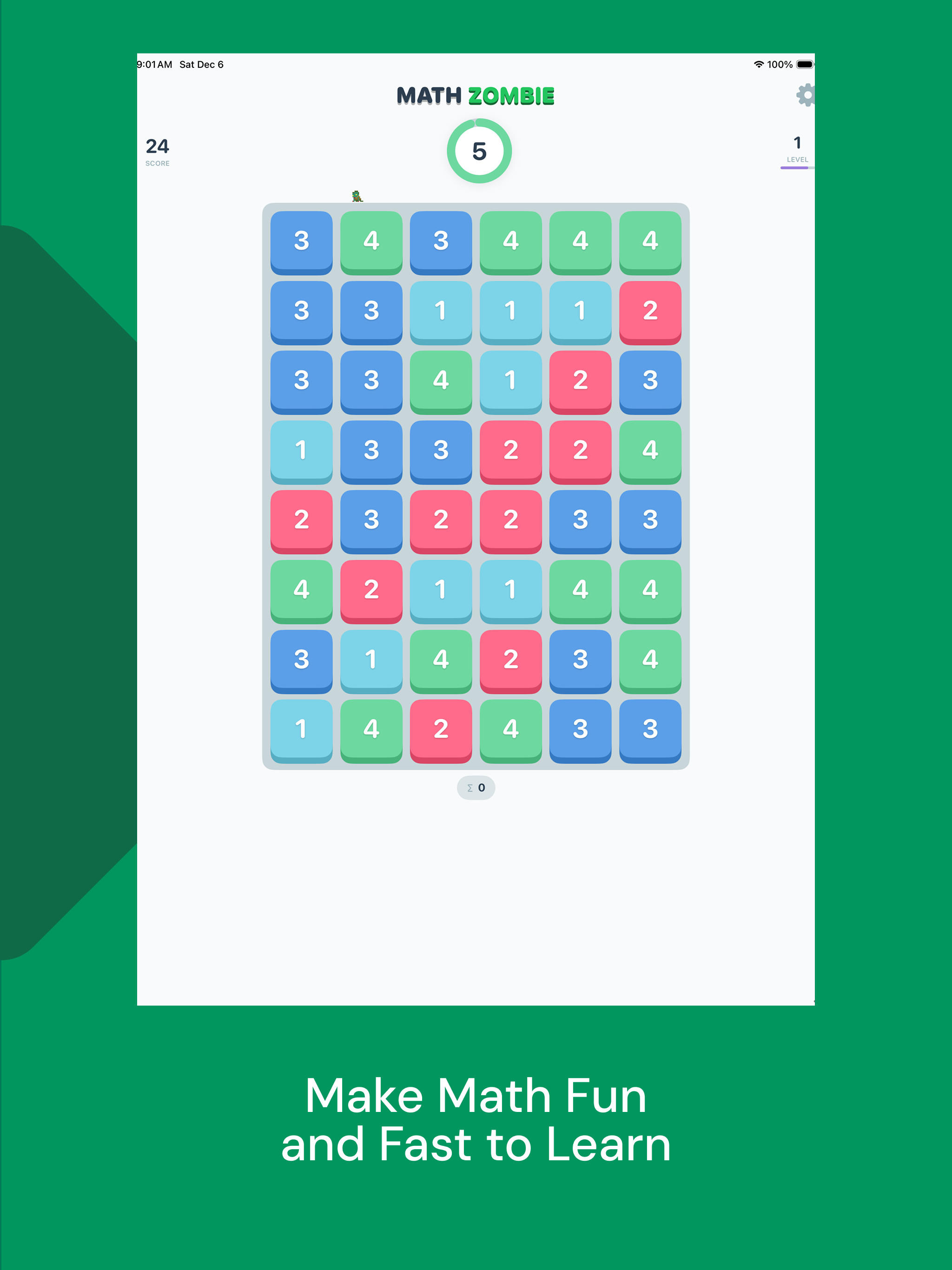 Math Zombie Classic: Learn
