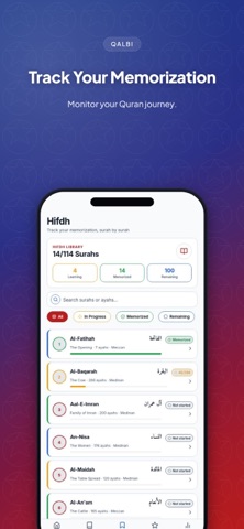 Qalbi: The Quran in your Heart iPhone screenshot