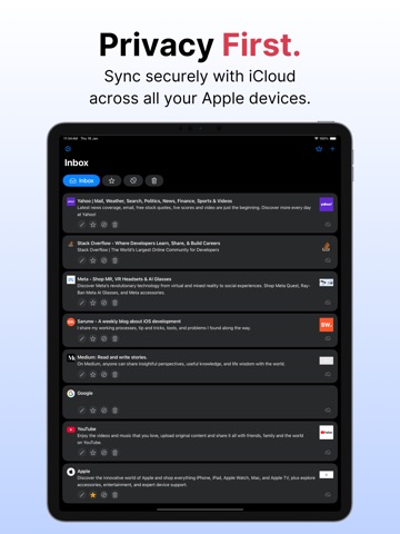 Save Links: Collect & Read iPad screenshot