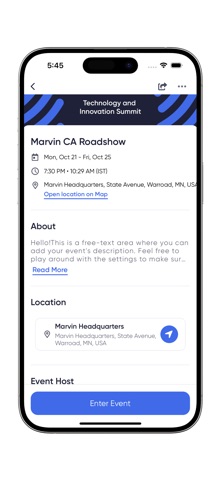 Marvin Events screenshot