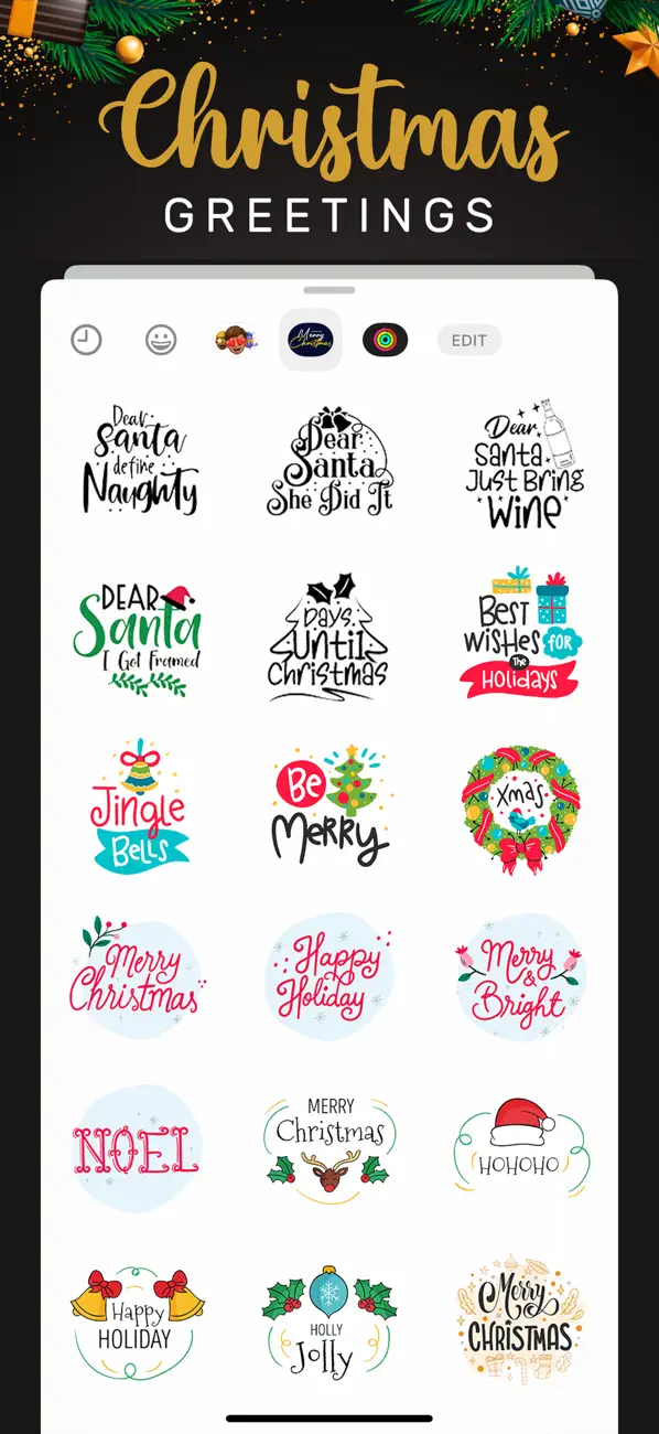 Screenshot #2 pour Christmas Lettering Stickers!