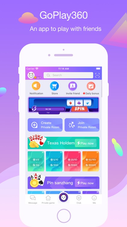 GoPlay360 - Poker with friends screenshot-0