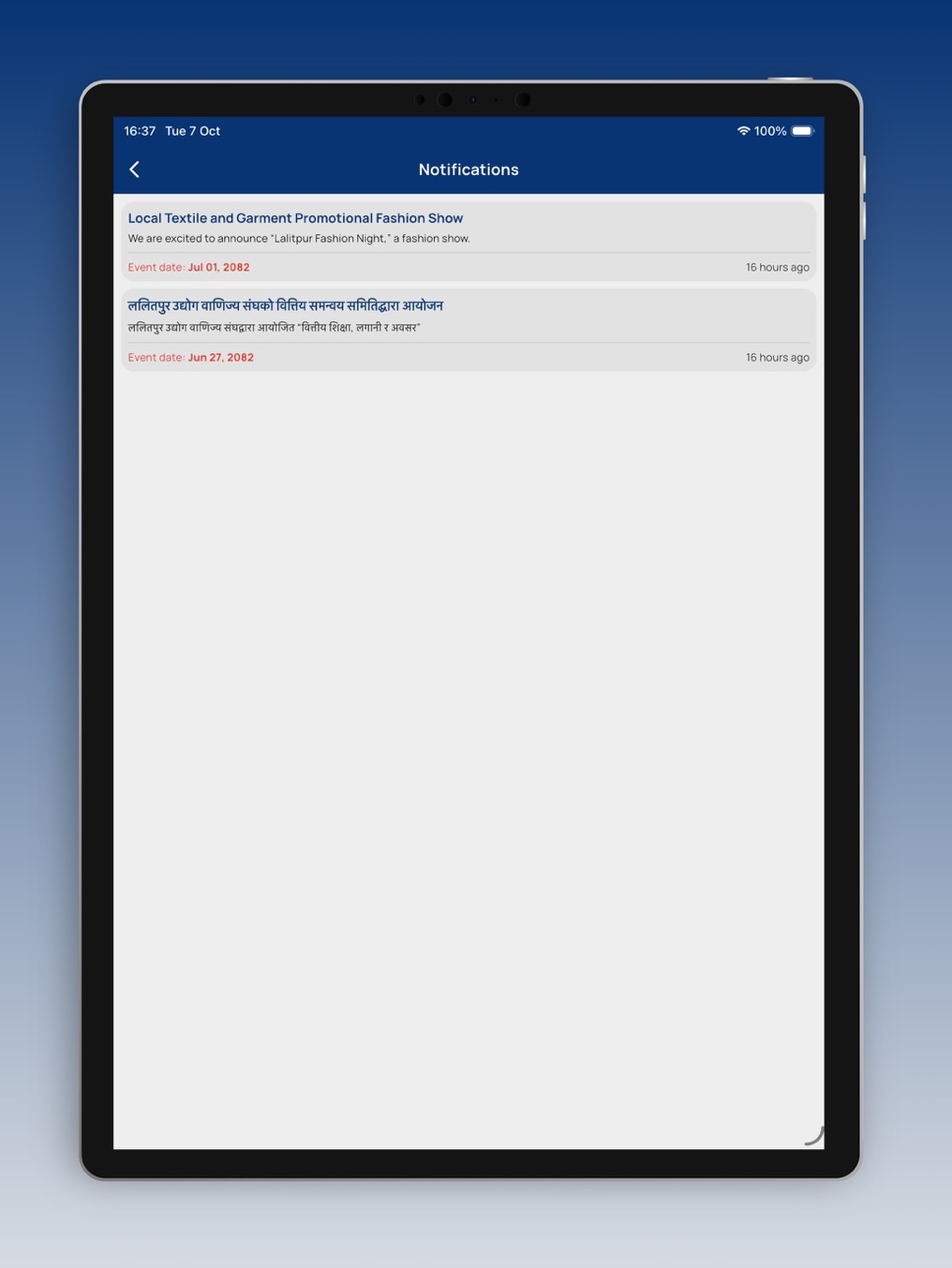 iPad screenshot