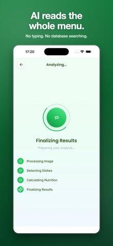 Snackly: Menu Calorie Scanner screenshot