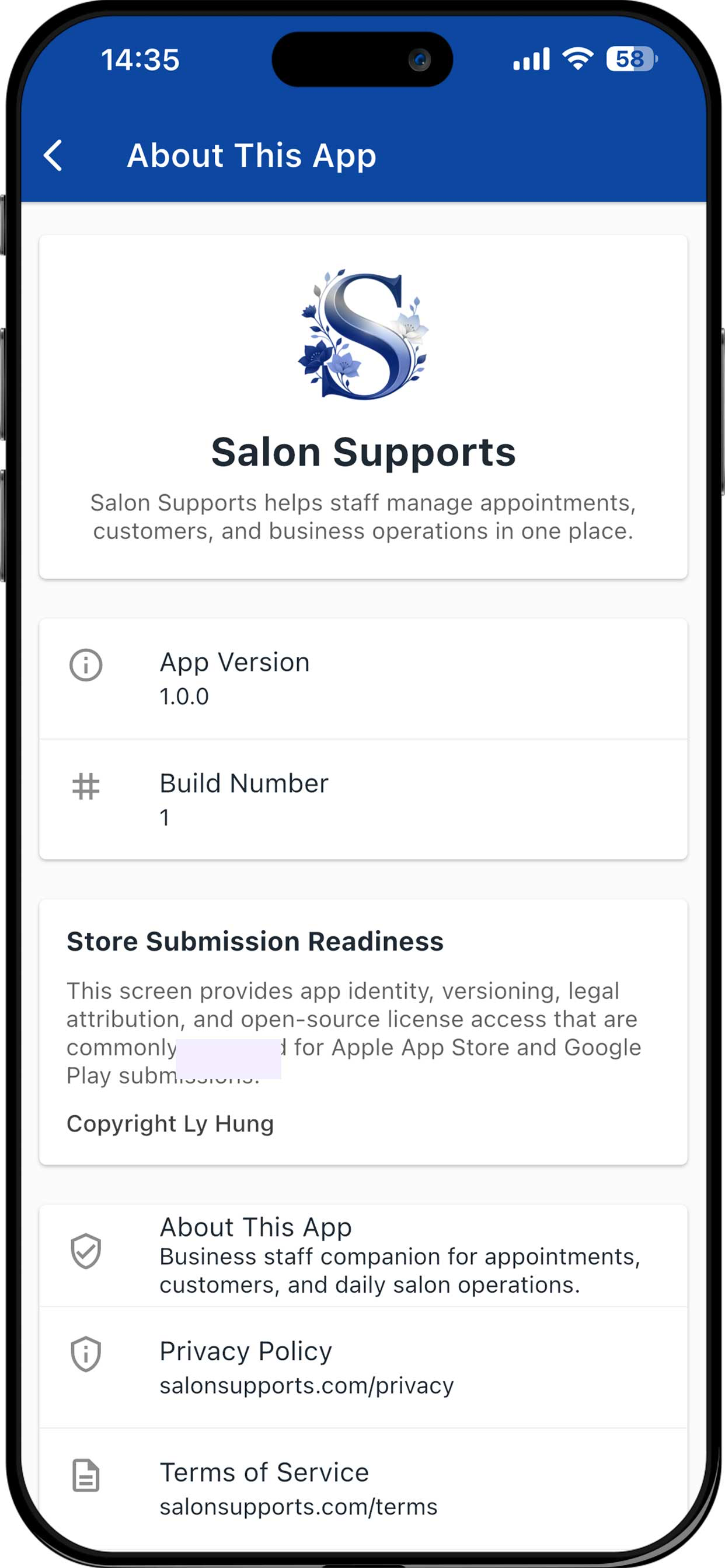 Salon Supports screenshot 9