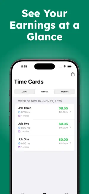 Hours Tracker: Track Job Hours screenshot 2