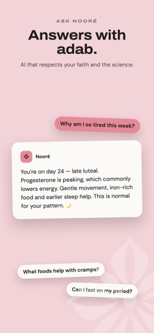 Nooré: Period Tracker screenshot