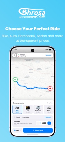 Bhrosa Cab, Auto, Bike iPhone screenshot