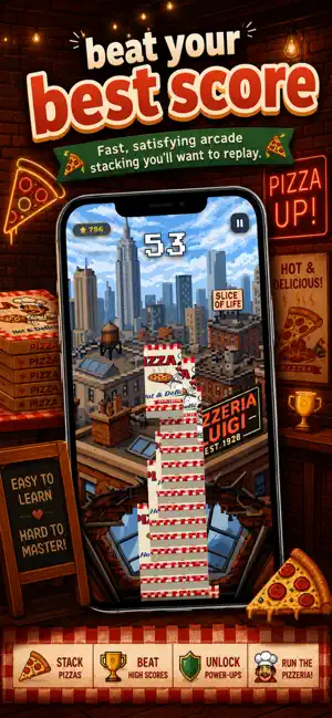 Pizza Up! Stack Tower Maker screenshot 2