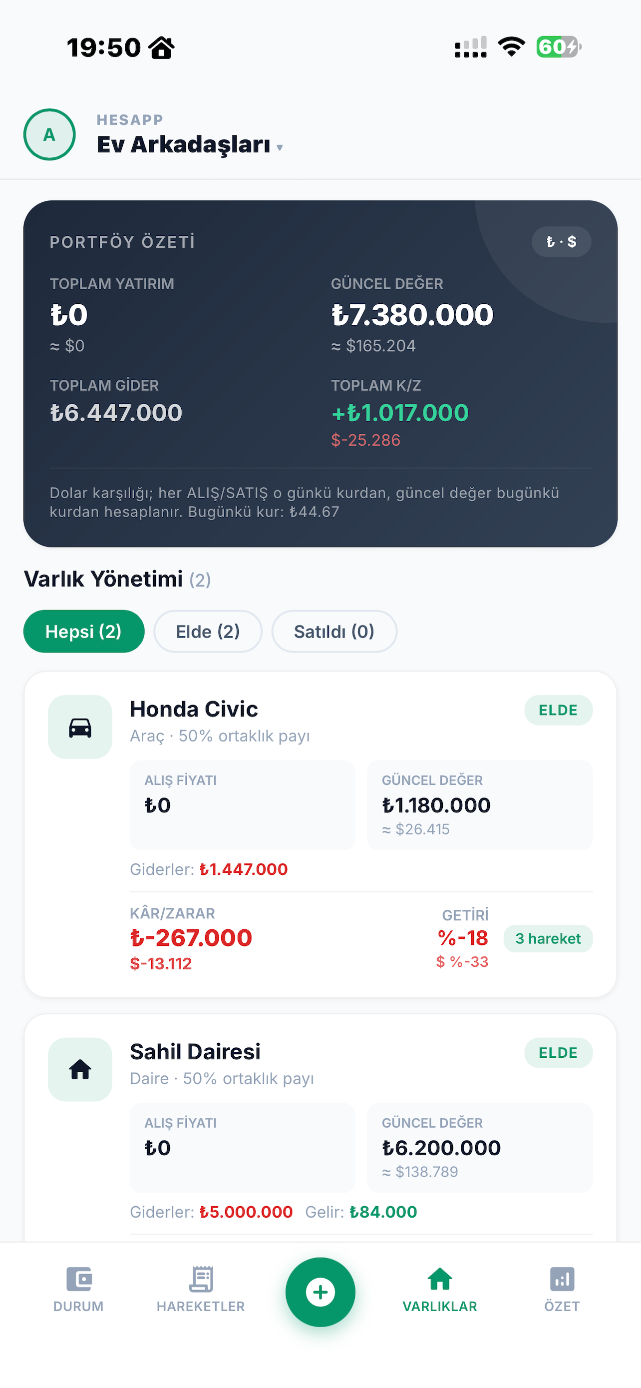 HesApp - Ortak Hesap