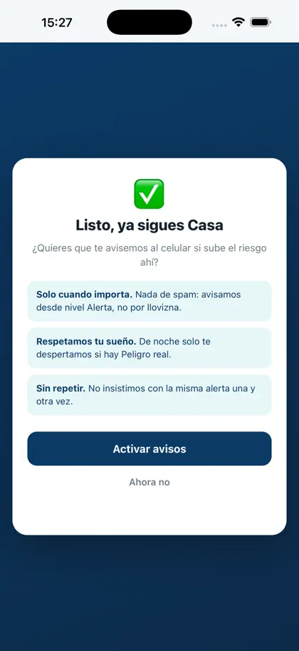 Screenshot 6 di 6 di amaru: alertas de lluvia
