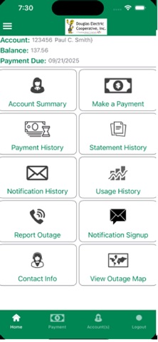 Douglas Electric Cooperative iPhone screenshot