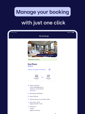 Reserving iPad screenshot 5 - Travel app