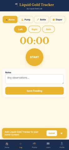 Liquid Gold Tracker screenshot