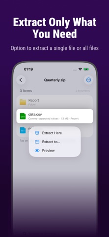 Ziply: RAR ZIP 7Z Extractor Screenshot 3 of 5