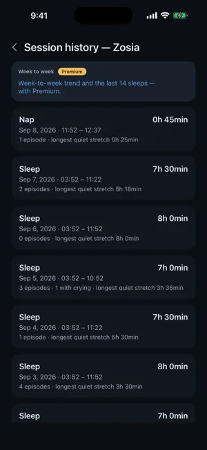 Dozeling: Baby Monitor screenshot 1