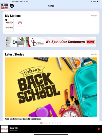 WGAC News Talk iPad screenshot