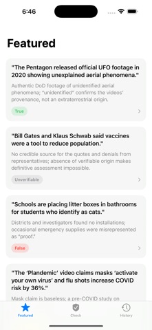 FactCheck - AI Fact Checker iPhone screenshot
