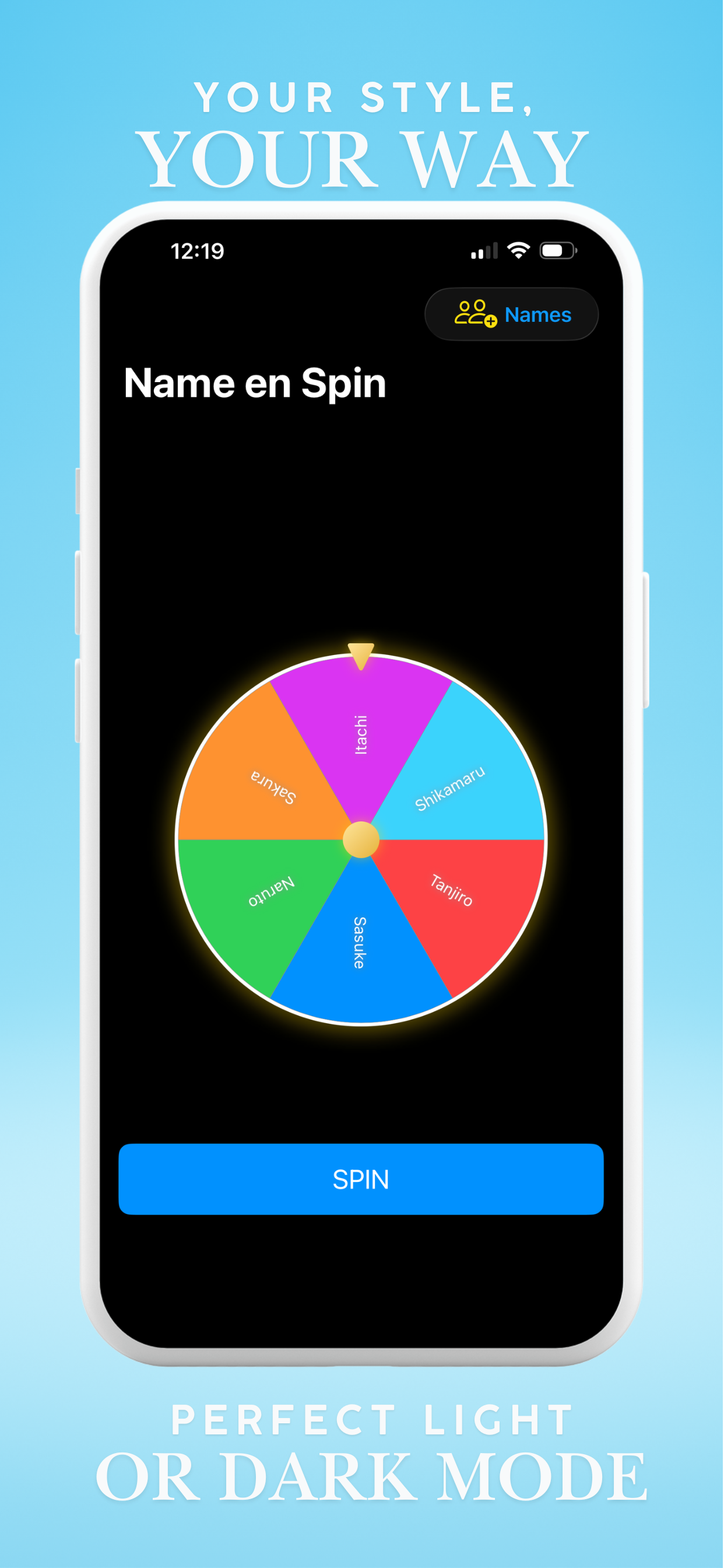 Name en Spin screenshot 3